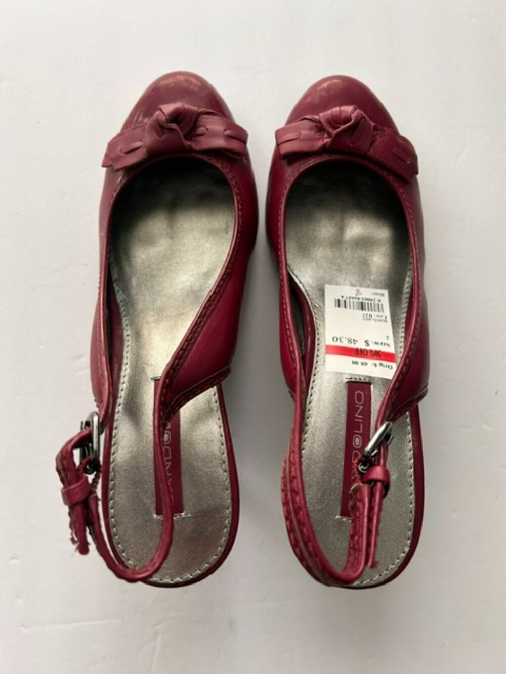 NWT Bandolino Milady Slingback Dk Red Pumps, Size 8M